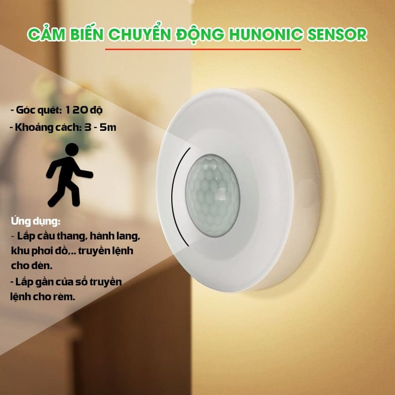 Bộ Cảm Biến Chuyển Động PIR Sensor Hunonic - Góc nhìn trước
