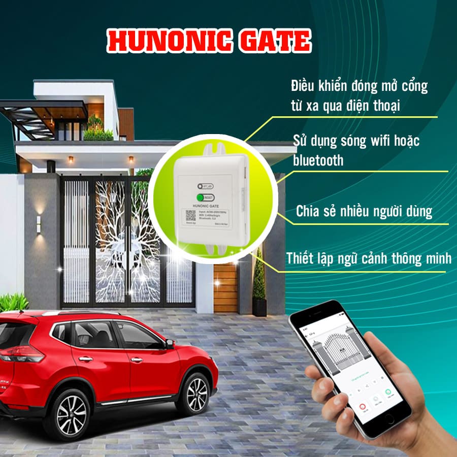 Bộ điều khiển cổng tự động WiFi HUNONIC GATE