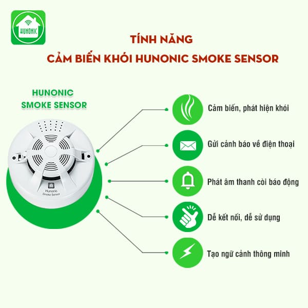 Cảm biến khói Hunonic Smoker HNSSSMKR