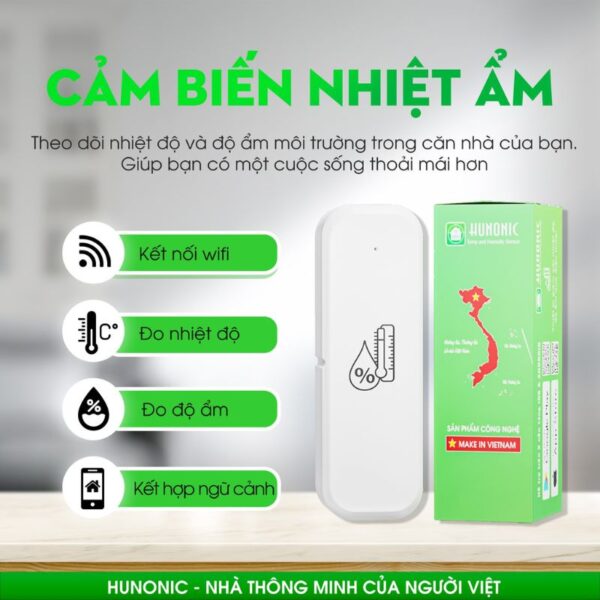 Cảm biến nhiệt độ – độ ẩm Hunonic