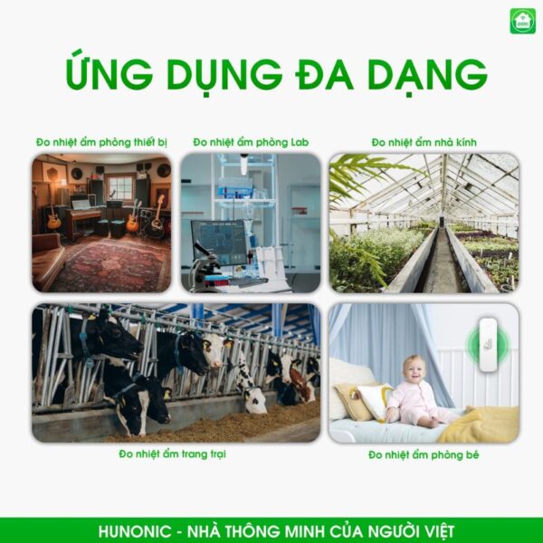 Ứng dụng Cảm Biến Nhiệt Độ – Độ Ẩm WiFi Hunonic