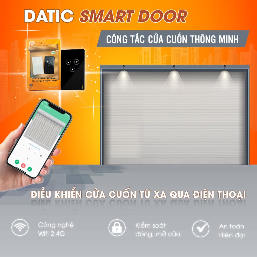 Mặt kính và viền công tắc cửa cuốn Hunonic