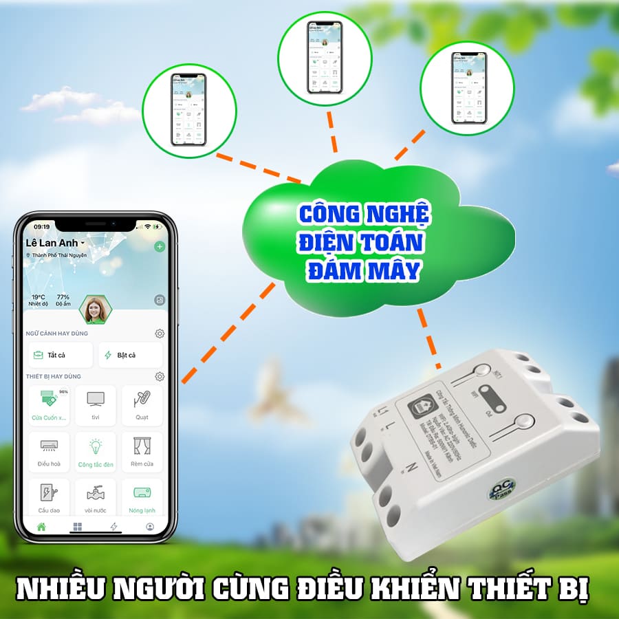 Công Tắc Thông Minh WiFi Hunonic Datic Basic