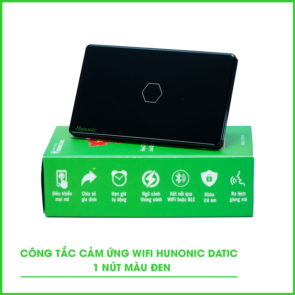 Công tắc WiFi Datic Hunonic hình chữ nhật