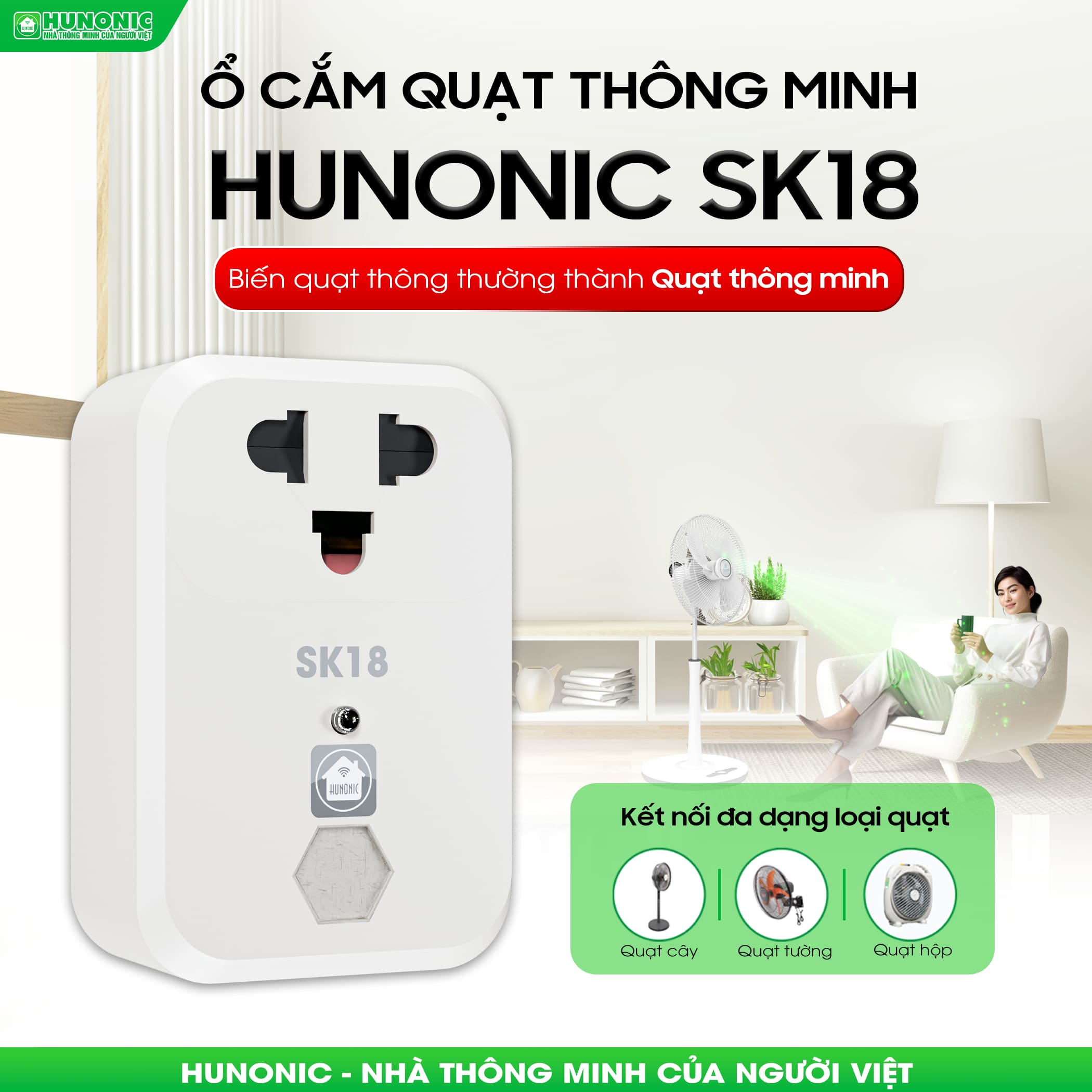 So sánh ổ cắm Hunonic WiFi & Bluetooth